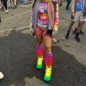 SPACE ISLAND RAINBOW BOOTS